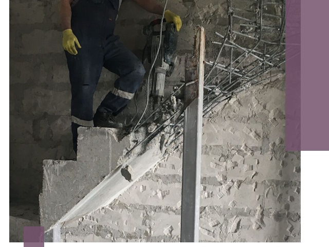 Демонтаж металлических и бетонных лестниц в Лабинске