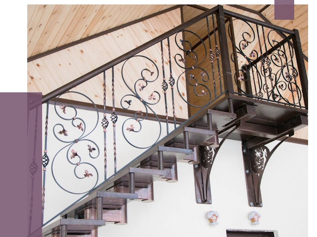 Кованые лестницы в Лабинске от 83647 руб. под ключ