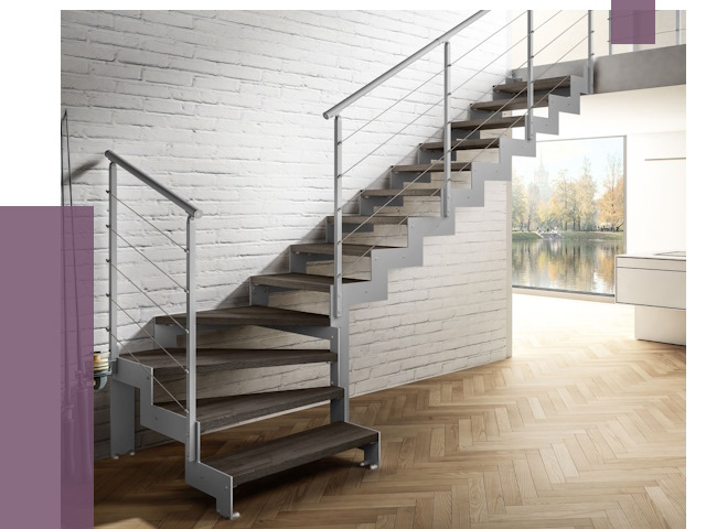 Г-образные лестницы под ключ в Лабинске от 38875 руб. | ПРОЛЁТ-Лбк