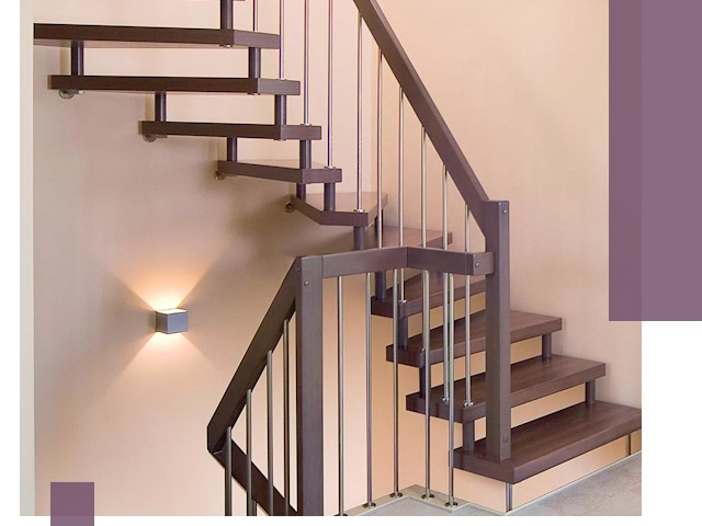 Изготовление лестниц на больцах в Лабинске под ключ