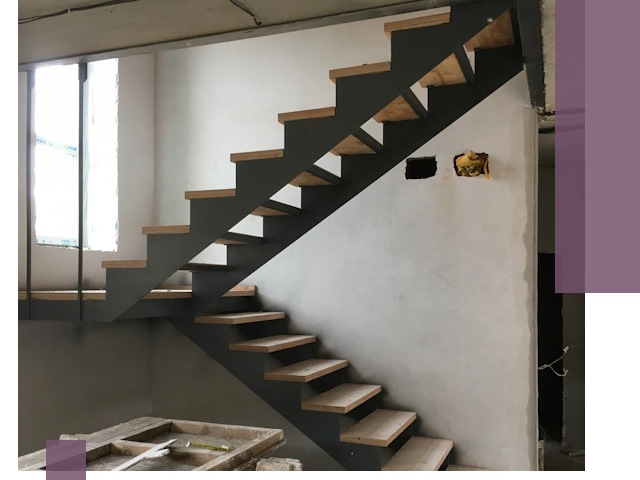 Изготовление лестниц на металлокаркасе в Лабинске от производителя