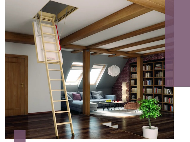 Чердачные лестницы под ключ в Лабинске: изготовление и монтаж