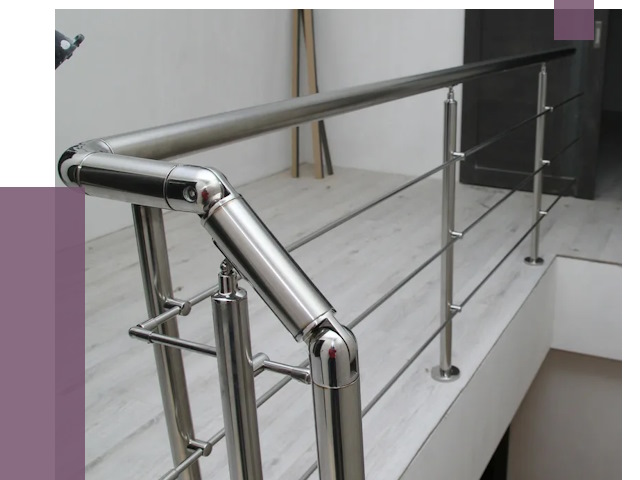 Перила из нержавеющей стали в Лабинске от 9437 руб. под ключ | ПРОЛЁТ-Лбк