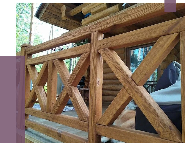 Деревянные перила под ключ в Лабинске от 8043 руб. 