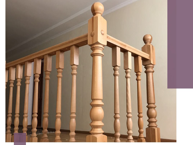 Деревянные перила на заказ в Лабинске: монтаж и изготовление