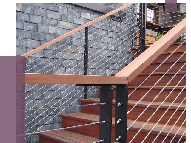 Тросовые перила под ключ в Лабинске от 8150 руб.