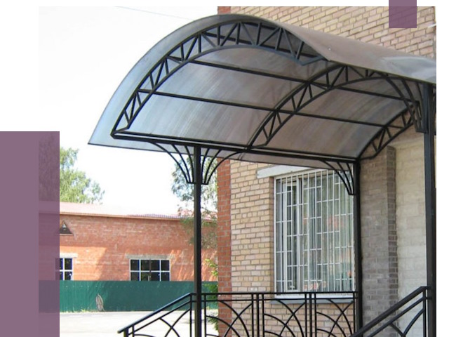 Металлические навесы и козырьки в Лабинске от 13405 руб.