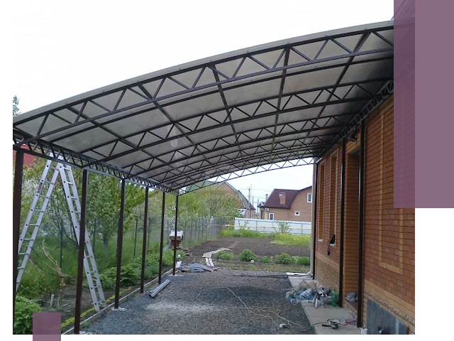 Профессиональный монтаж навесов под ключ в Лабинске