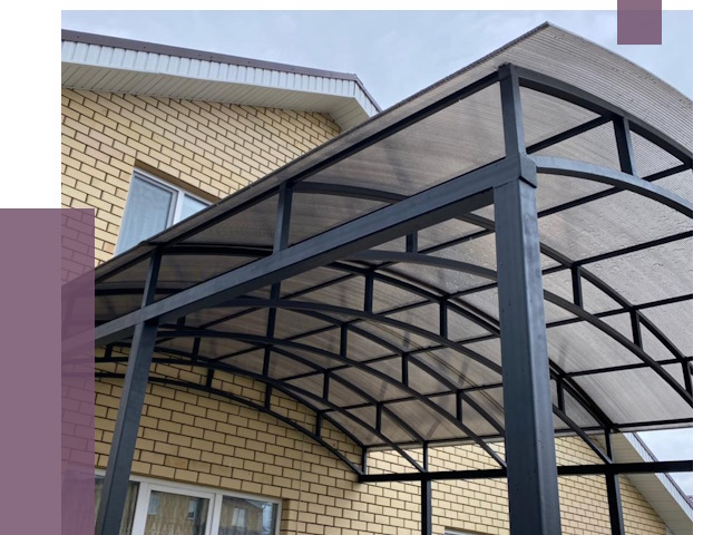 Монтаж козырьков в Лабинске от 12065 руб. | ПРОЛЁТ-Лбк