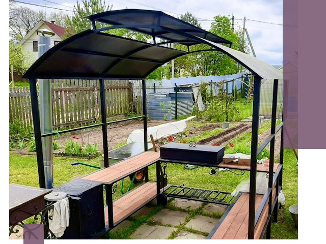 Навесы для барбекю в Лабинске: изготовление, монтаж и демонтаж