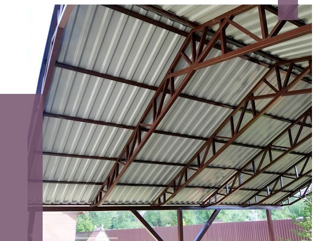 Навесы из профнастила в Лабинске от 7721 руб. | ПРОЛЁТ-Лбк