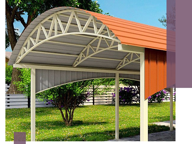 Навесы из профнастила под ключ в Лабинске — установка и монтаж