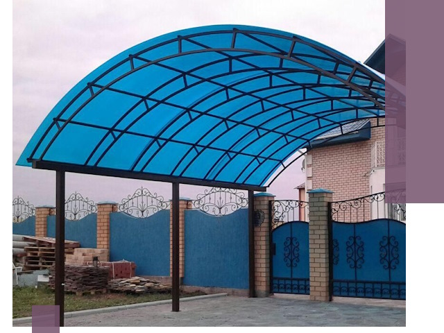 Арочные навесы под ключ в Лабинске — изготовление и монтаж