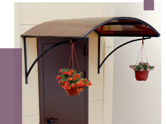 Козырьки над входом в Лабинске от 15550 руб.  | ПРОЛЁТ-Лбк