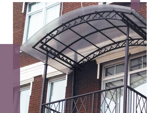 Козырьки над балконом в Лабинске от 9062 руб. | ПРОЛЁТ-Лбк