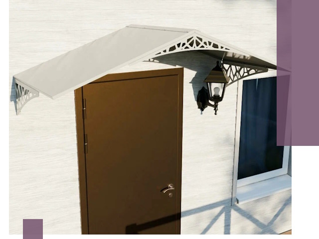 Металлические козырьки на входы и террасы в Лабинске