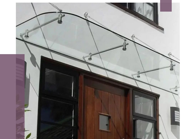 Стеклянные козырьки в Лабинске от 19839 руб. | ПРОЛЁТ-Лбк