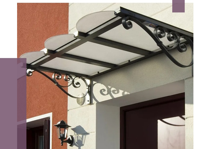 Односкатные козырьки в Лабинске от 8794 руб.  | ПРОЛЁТ-Лбк