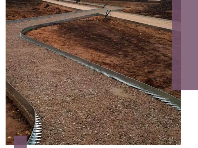 Металлические бордюры под ключ в Лабинске — изготовление и монтаж